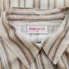 BONMARCHE Rozmiar 18 (46) Kolor Beżowy Pasy Kołnierz Bluzka Zapinana Rękaw 3/4
