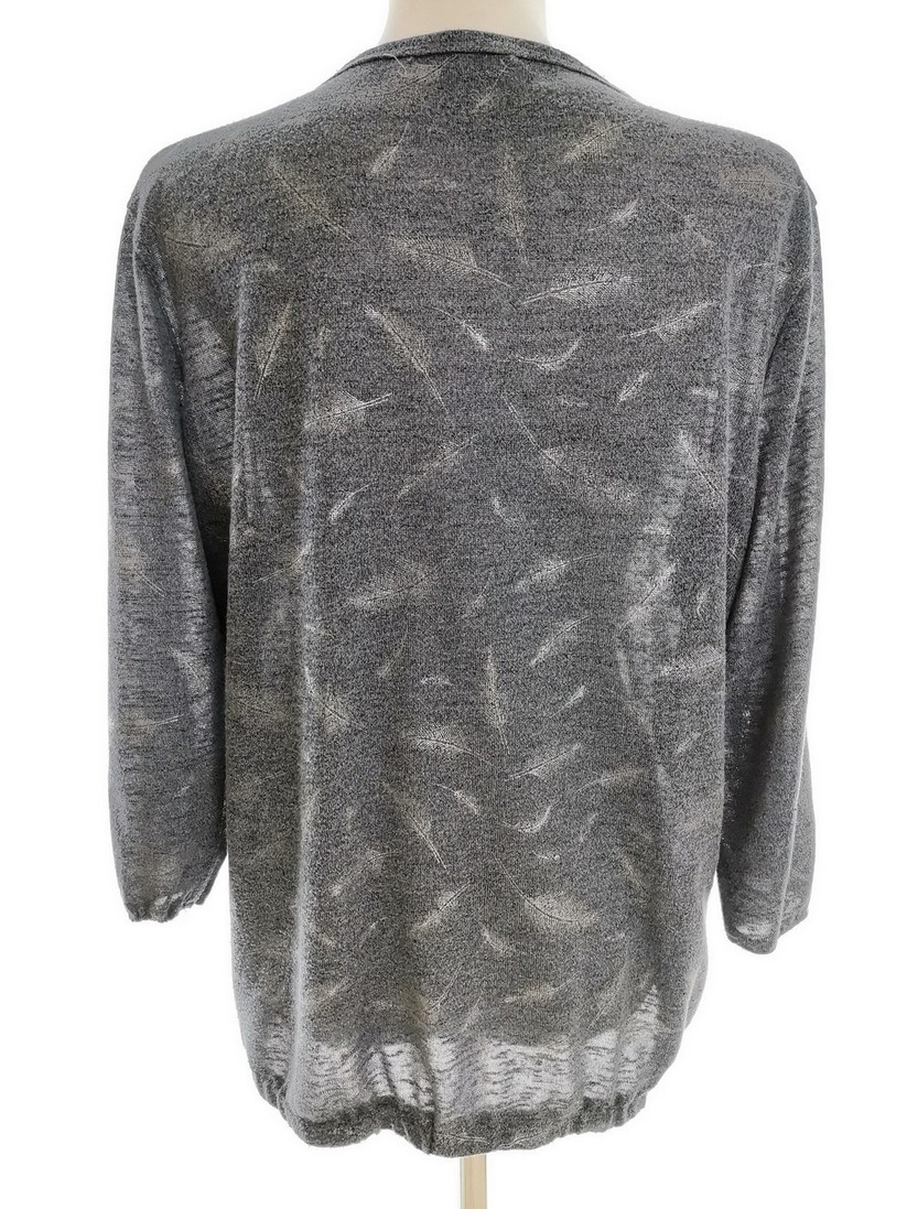 IMG_20210813_144420.jpg Fransa Rozmiar L Kolor Granatowy Split Crew Neck Bluzka Rękaw 3/4