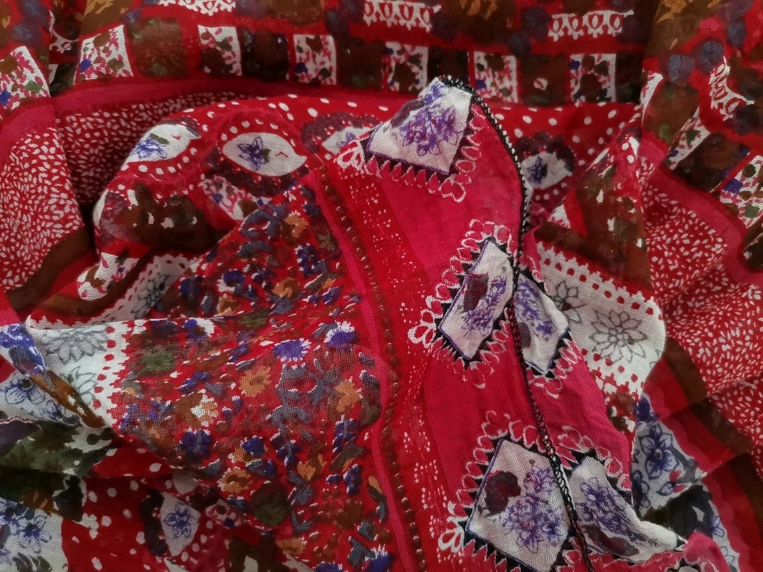 Vintage Rozmiar 46/48 Kolor Czerwony Okrągły dekolt Sukienka A-Line Bezrękawnik Do Kolan Vintage Rozmiar 46/48 Kolor Czerwony Okrągły dekolt Sukienka A-Line Bezrękawnik Do Kolan