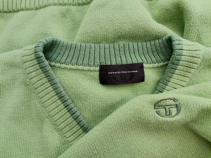 IMG_20210824_142531.jpg Sergio Tacchini Rozmiar 2XL Kolor Zielony Męski Sweter Długi rękaw Materiał Bawełna 100%