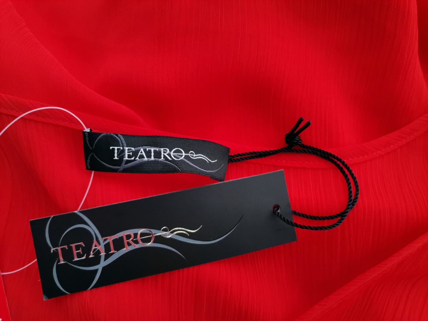 Teatro Rozmiar 14 (42) Kolor Czerwony W serek Suknia Balowa Sukienka Wieczorowa Bezrękawnik Midi Teatro Rozmiar 14 (42) Kolor Czerwony W serek Suknia Balowa Sukienka Wieczorowa Bezrękawnik Midi