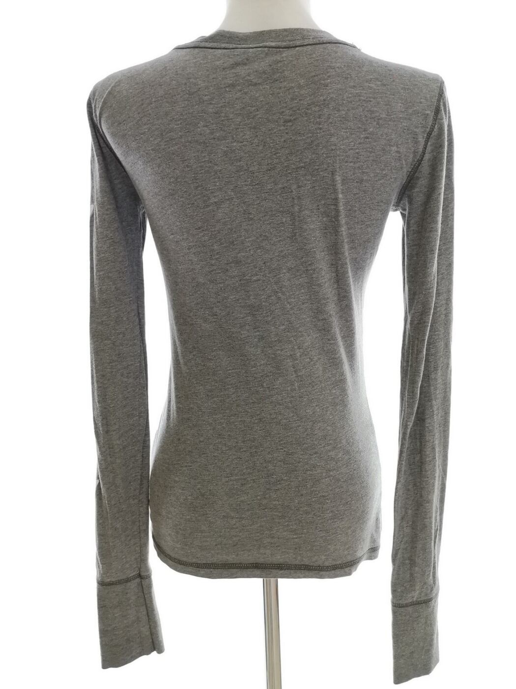 Hollister Rozmiar S Kolor Szary Crew Neck Bluzka Długi rękaw Materiał Bawełna 100%