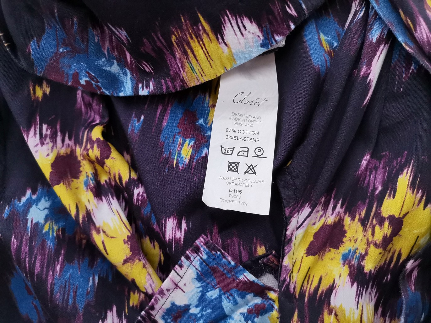 Closet Rozmiar 10 (38) Kolor Fioletowy Okrągły dekolt Sukienka Mini Krótki rękaw Krótka Materiał Bawełna Closet Rozmiar 10 (38) Kolor Fioletowy Okrągły dekolt Sukienka Mini Krótki rękaw Krótka Materiał Bawełna