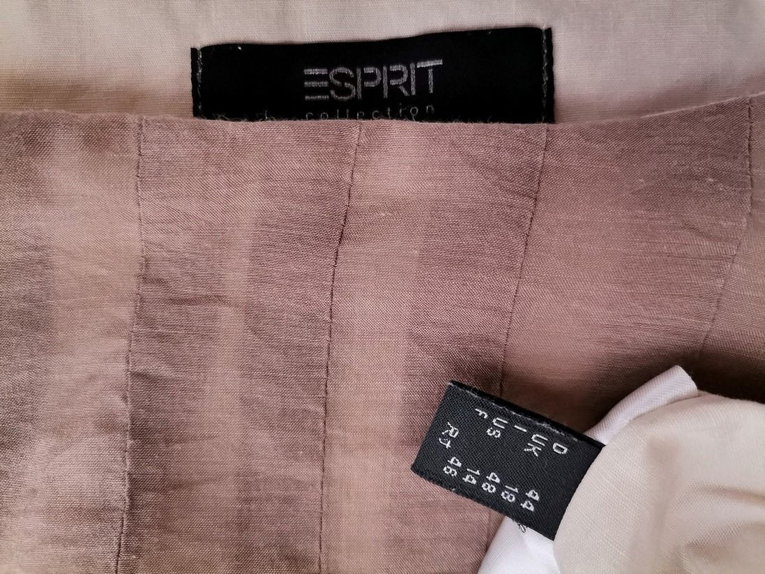 Esprit Rozmiar 44 Kolor Beżowy Kwadratowy dekolt Sukienka Sheath Bezrękawnik Midi Materiał Bawełna Esprit Rozmiar 44 Kolor Beżowy Kwadratowy dekolt Sukienka Sheath Bezrękawnik Midi Materiał Bawełna