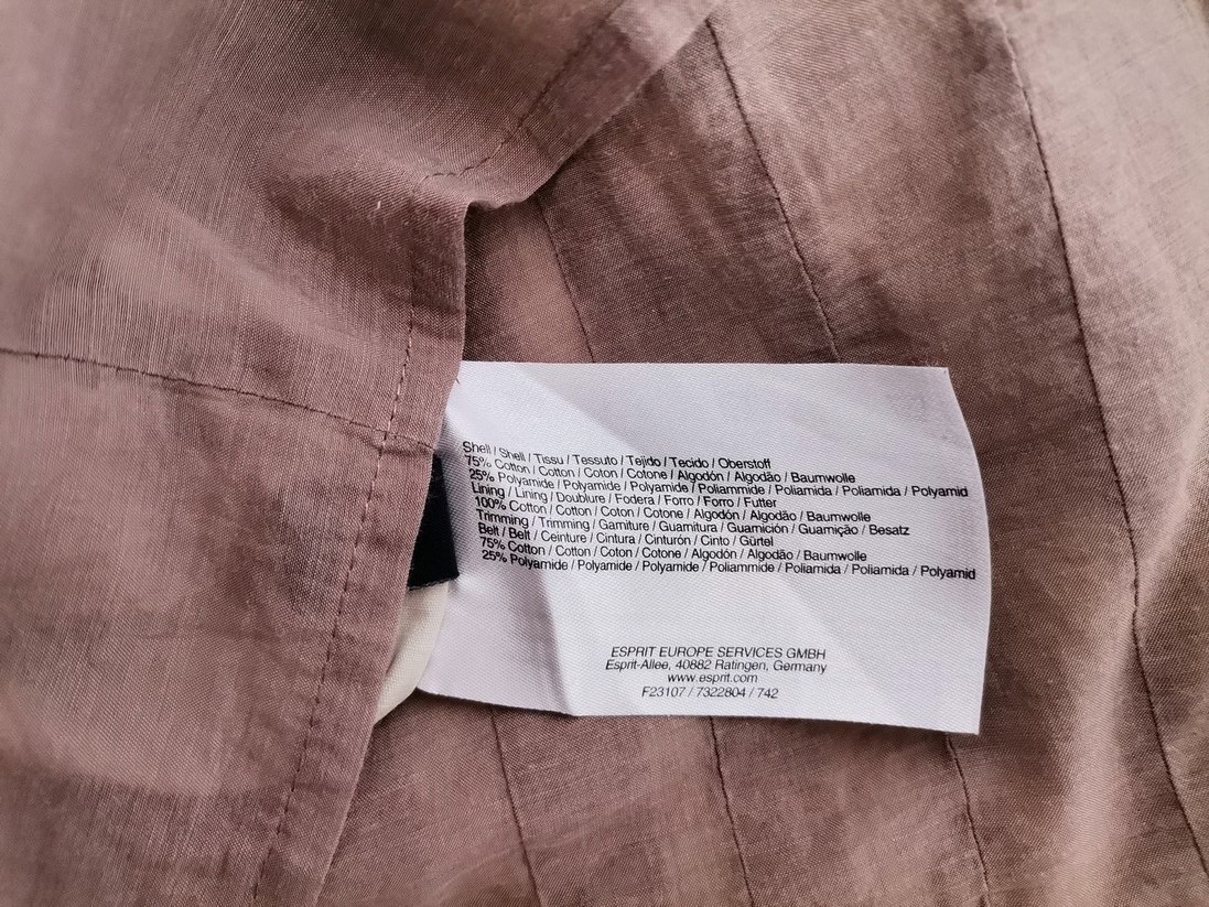 Esprit Rozmiar 44 Kolor Beżowy Kwadratowy dekolt Sukienka Sheath Bezrękawnik Midi Materiał Bawełna Esprit Rozmiar 44 Kolor Beżowy Kwadratowy dekolt Sukienka Sheath Bezrękawnik Midi Materiał Bawełna