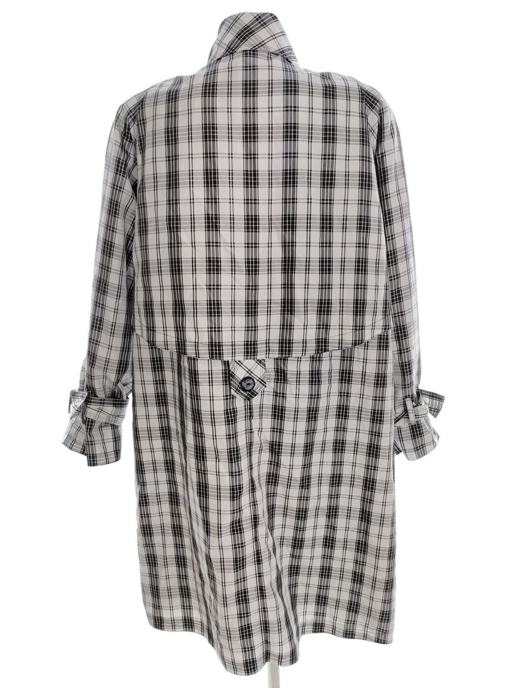 Jennifer Leisure Wear Rozmiar 34/36 Kolor Czarny Krata Płaszcz Długi rękaw