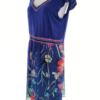 Isolde Rozmiar 42/44 Kolor Niebieski W serek Sukienka Sheath Krótki rękaw Midi