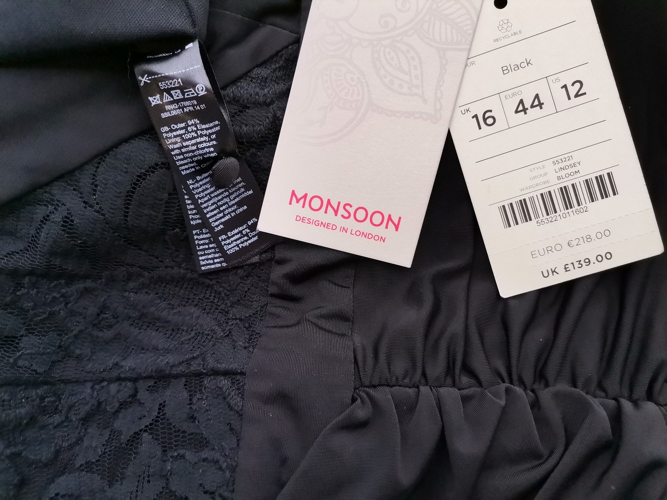 Monsoon Rozmiar 16 (44) Kolor Czarny Halter Suknia Balowa Sukienka Wieczorowa Bezrękawnik Długa Monsoon Rozmiar 16 (44) Kolor Czarny Halter Suknia Balowa Sukienka Wieczorowa Bezrękawnik Długa