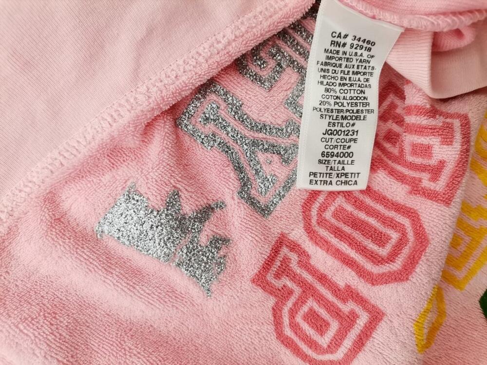 Juicy couture Rozmiar P (S) Kolor Różowy Bluza na suwak Długi rękaw Materiał Bawełna Juicy couture Rozmiar P (S) Kolor Różowy Bluza na suwak Długi rękaw Materiał Bawełna