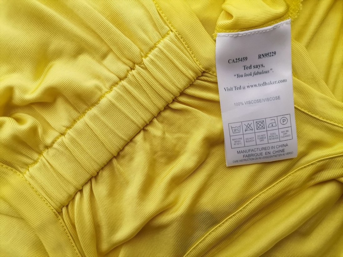 Ted Baker Rozmiar 3 (40) Kolor Żółty Dekolt U Tunika Bluzka Bezrękawnik Materiał Wiskoza 100% Ted Baker Rozmiar 3 (40) Kolor Żółty Dekolt U Tunika Bluzka Bezrękawnik Materiał Wiskoza 100%