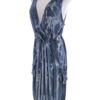 BROADWAY NYC FASHION Rozmiar S (36) Kolor Niebieski W serek Sukienka Sheath Bezrękawnik Midi Materiał Bawełna 100%