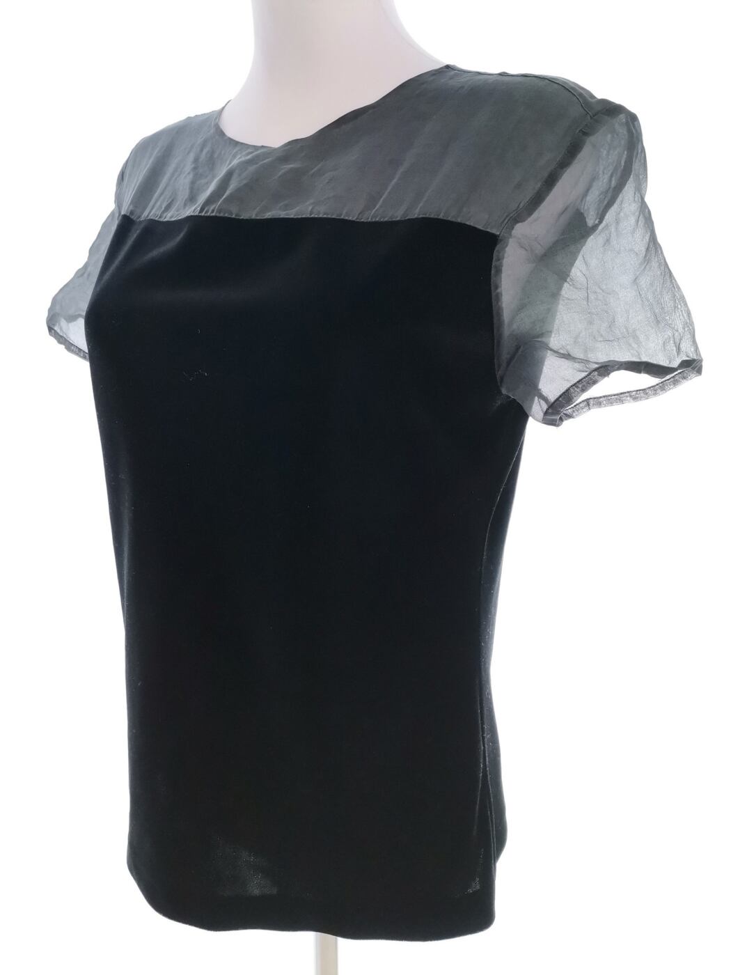 Mariella Rosati Italy Rozmiar 38/40 Kolor Czarny Crew Neck Bluzka Krótki rękaw
