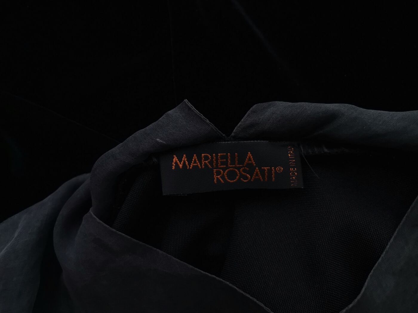 Mariella Rosati Italy Rozmiar 38/40 Kolor Czarny Crew Neck Bluzka Krótki rękaw