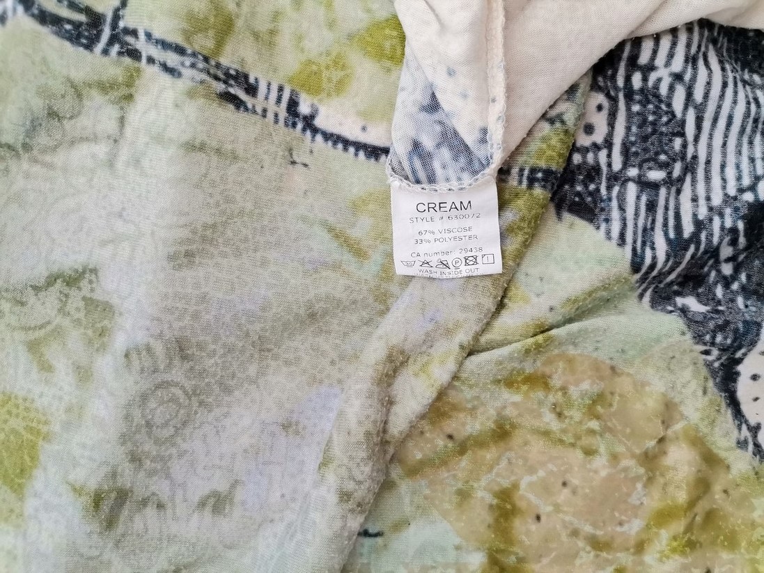 IMG_20210901_133341.jpg Cream Rozmiar M Kolor Zielony Okrągły dekolt Bluzka Długi rękaw Materiał Wiskoza