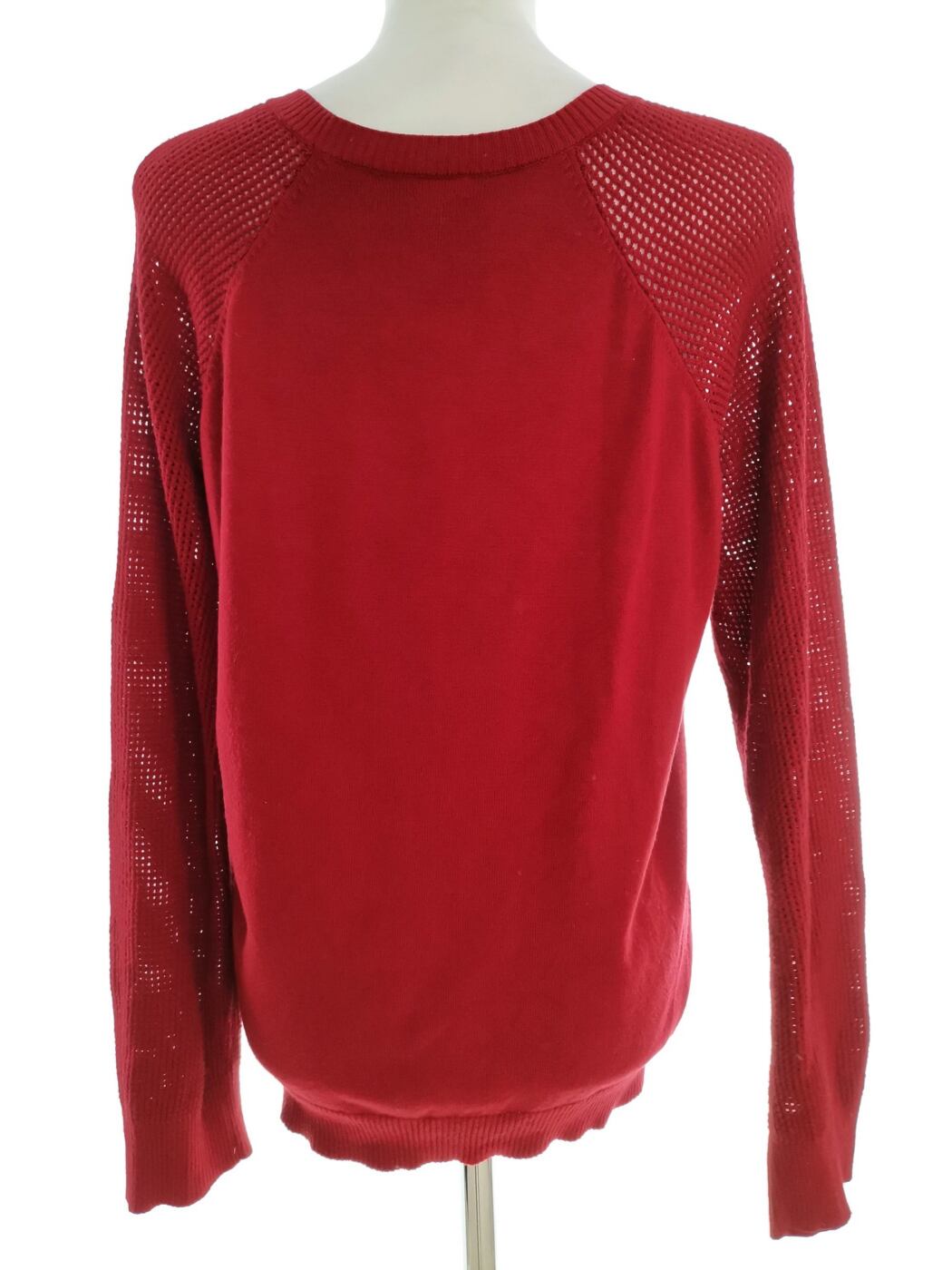 Guess Rozmiar XL Kolor Czerwony Okrągły dekolt Bluzka Długi rękaw Materiał Rayon
