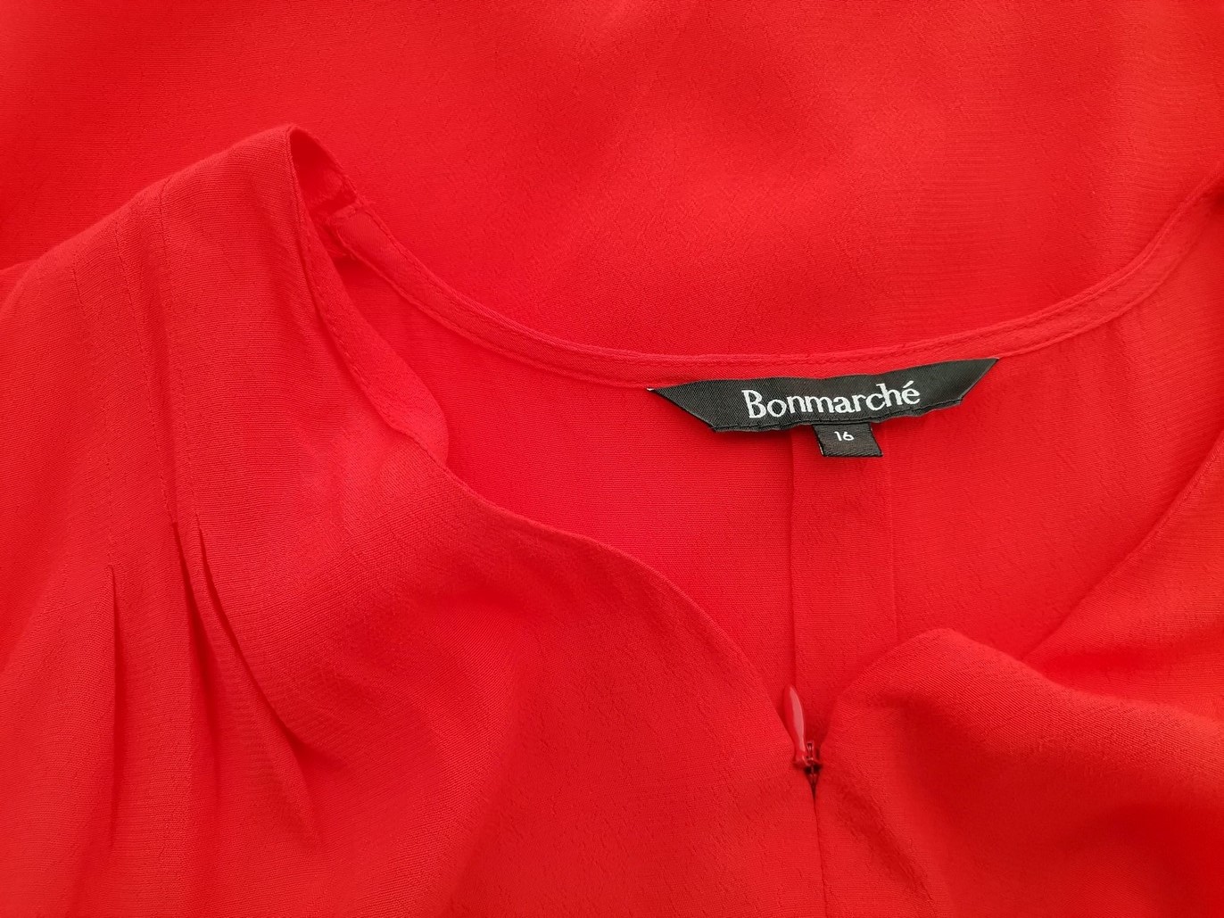 BONMARCHE Rozmiar 16 (44) Kolor Pomarańczowy W serek Bluzka Krótki rękaw Materiał Wiskoza 100%