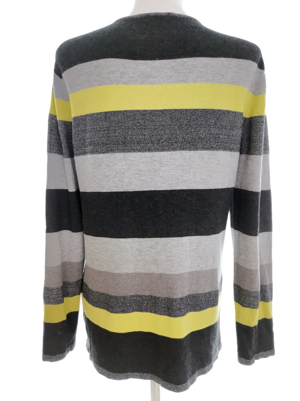 Gerry weber Rozmiar 38/40 Kolor Szary Pasy Crew Neck Bluzka z dzianiny Długi rękaw
