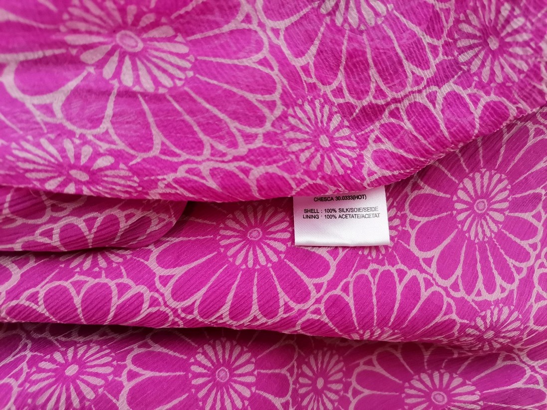IMG_20210907_114519.jpg Vintage Rozmiar 46 Kolor Fuksja A-Line Spódnica Midi Materiał Jedwab 100%