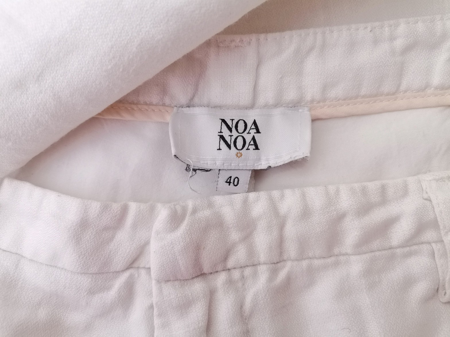 IMG_20210907_120413.jpg Noa noa Rozmiar 40 Kolor Kremowy Spodnie Eleganckie Materiał Len 100%