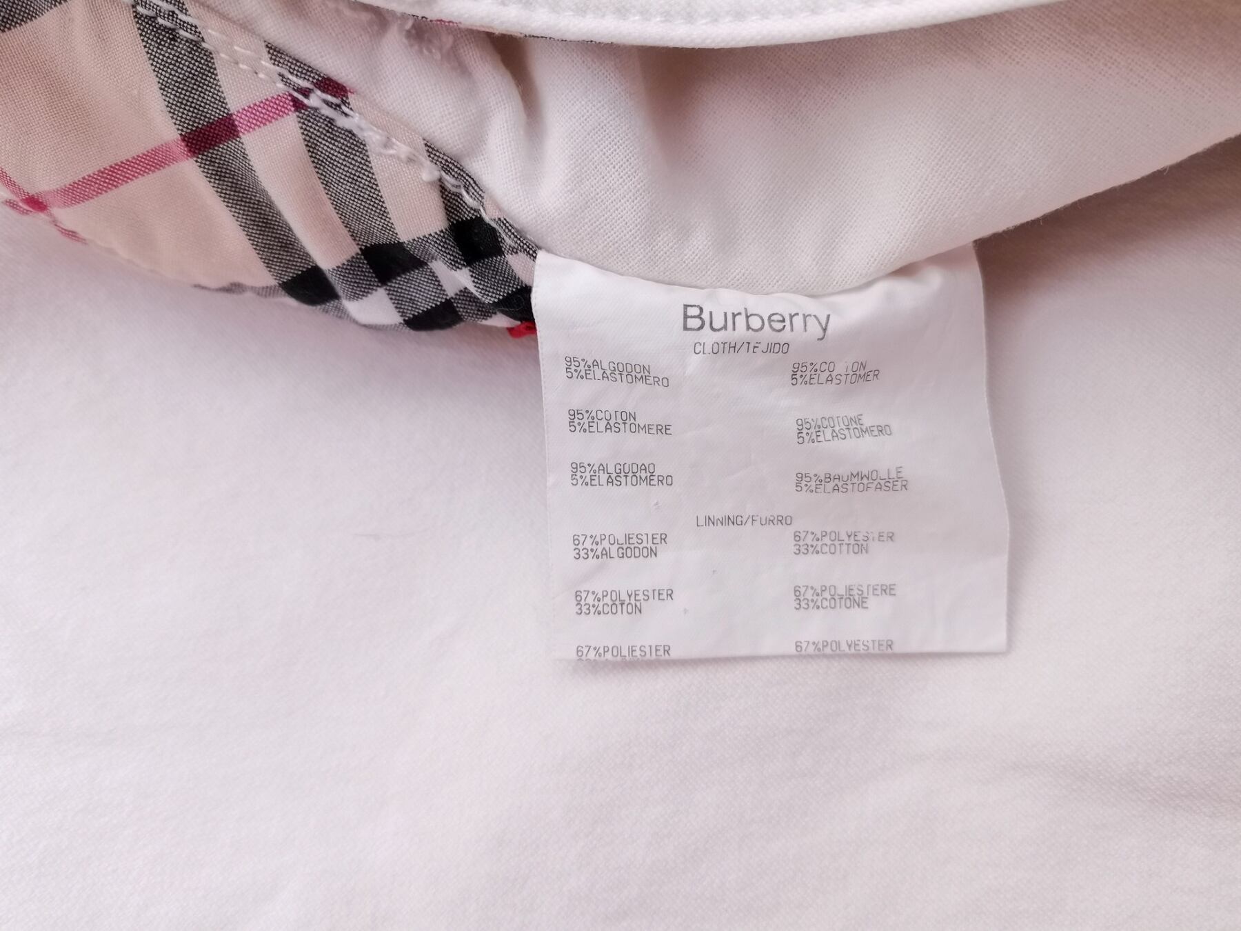IMG_20210907_122140.jpg BURBERRY Rozmiar 48 Kolor Kremowy Spodnie Eleganckie Materiał Bawełna
