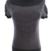 Max C London Rozmiar S Kolor Czarny Crew Neck Bluzka Krótki rękaw Materiał Bawełna 100%