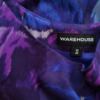 Warehouse Rozmiar 12 (38) Kolor Fioletowy Dekolt U Sukienka Sheath Bezrękawnik Do Kolan Materiał Bawełna 100%