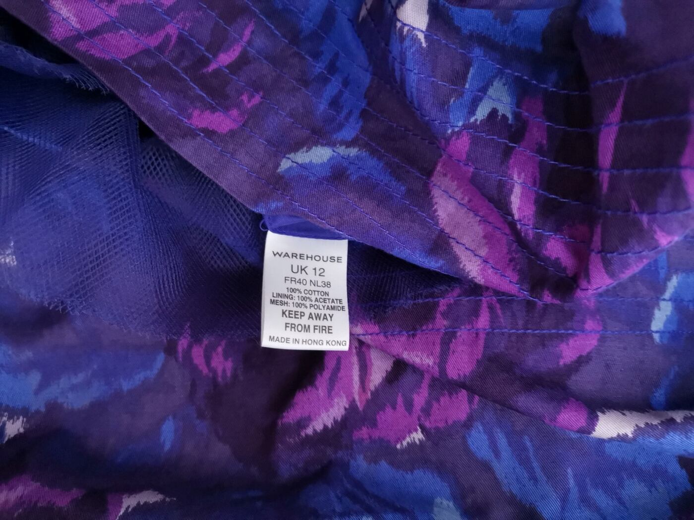 Warehouse Rozmiar 12 (38) Kolor Fioletowy Dekolt U Sukienka Sheath Bezrękawnik Do Kolan Materiał Bawełna 100%