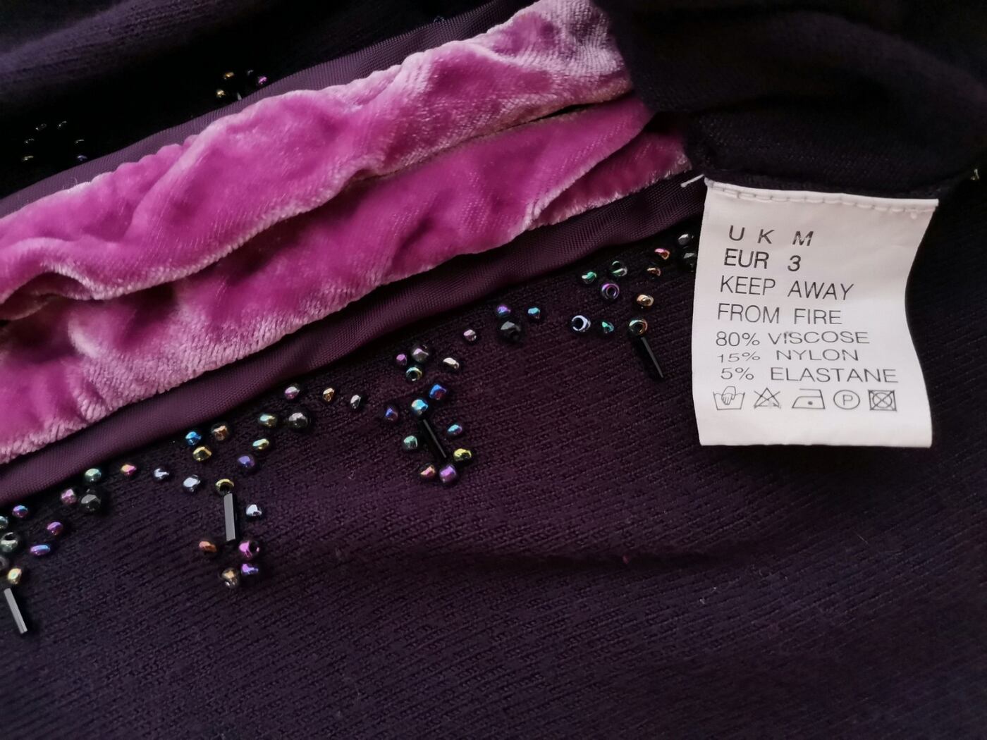 River island Rozmiar M Kolor Fioletowy W serek Kardigan Zapinany Długi rękaw Materiał Wiskoza Cienka dzianina