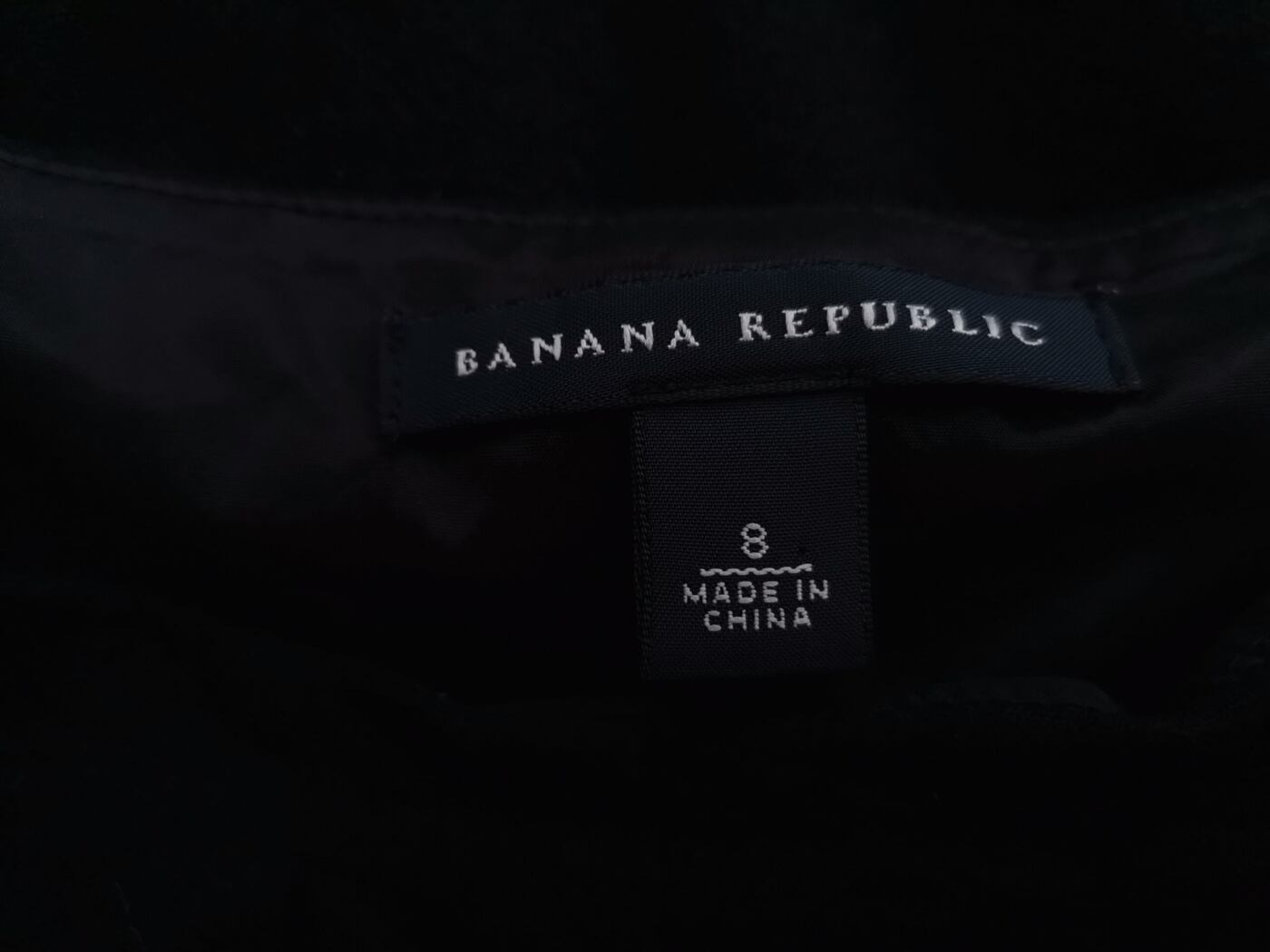 Banana Republic Rozmiar 8 (36) Kolor Czarny Kwadratowy dekolt Sukienka A-Line Krótki rękaw Midi Materiał Wełna
