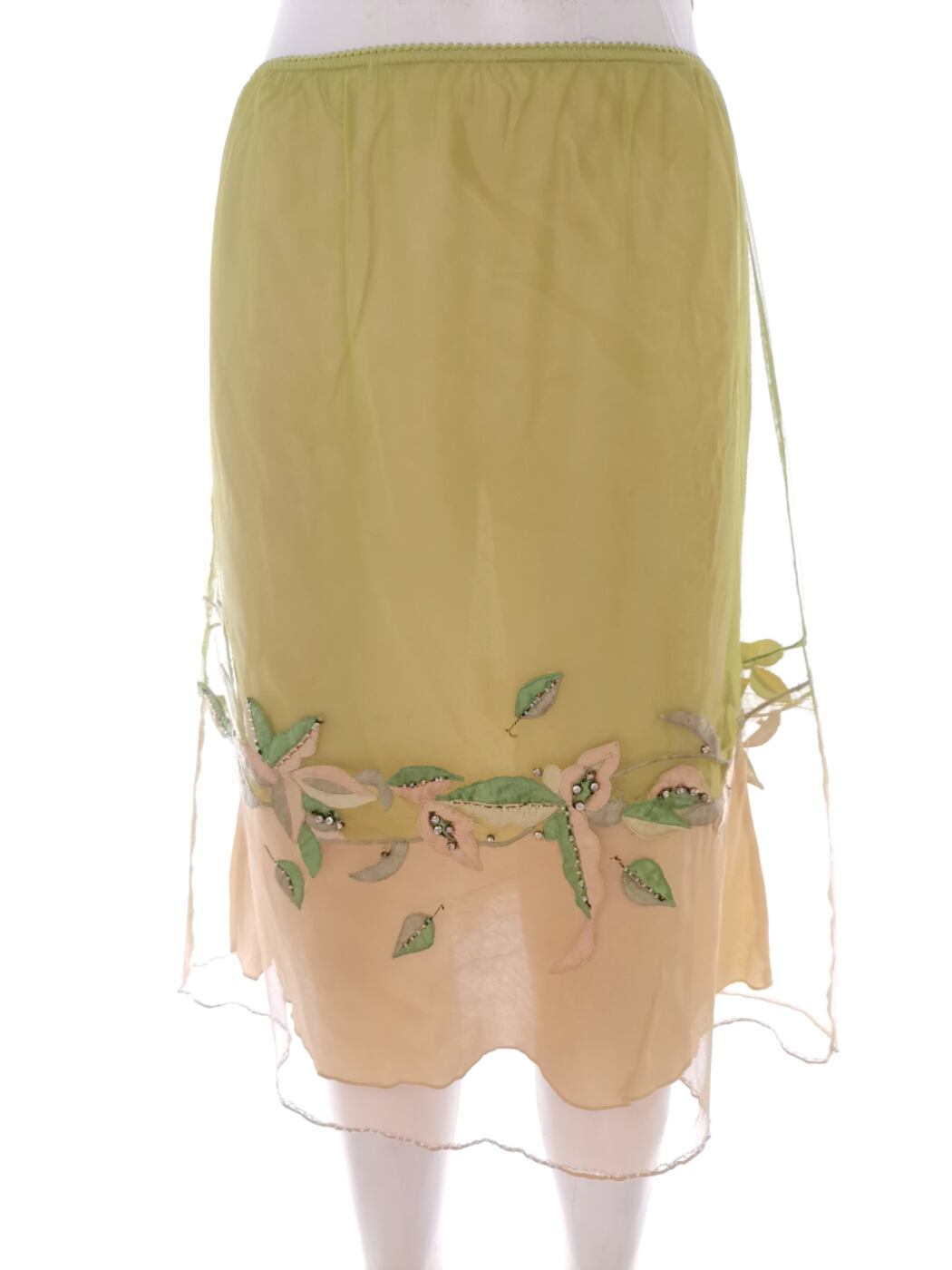 Vintage Rozmiar 1 (36) Kolor Zielony A-Line Spódnica Midi