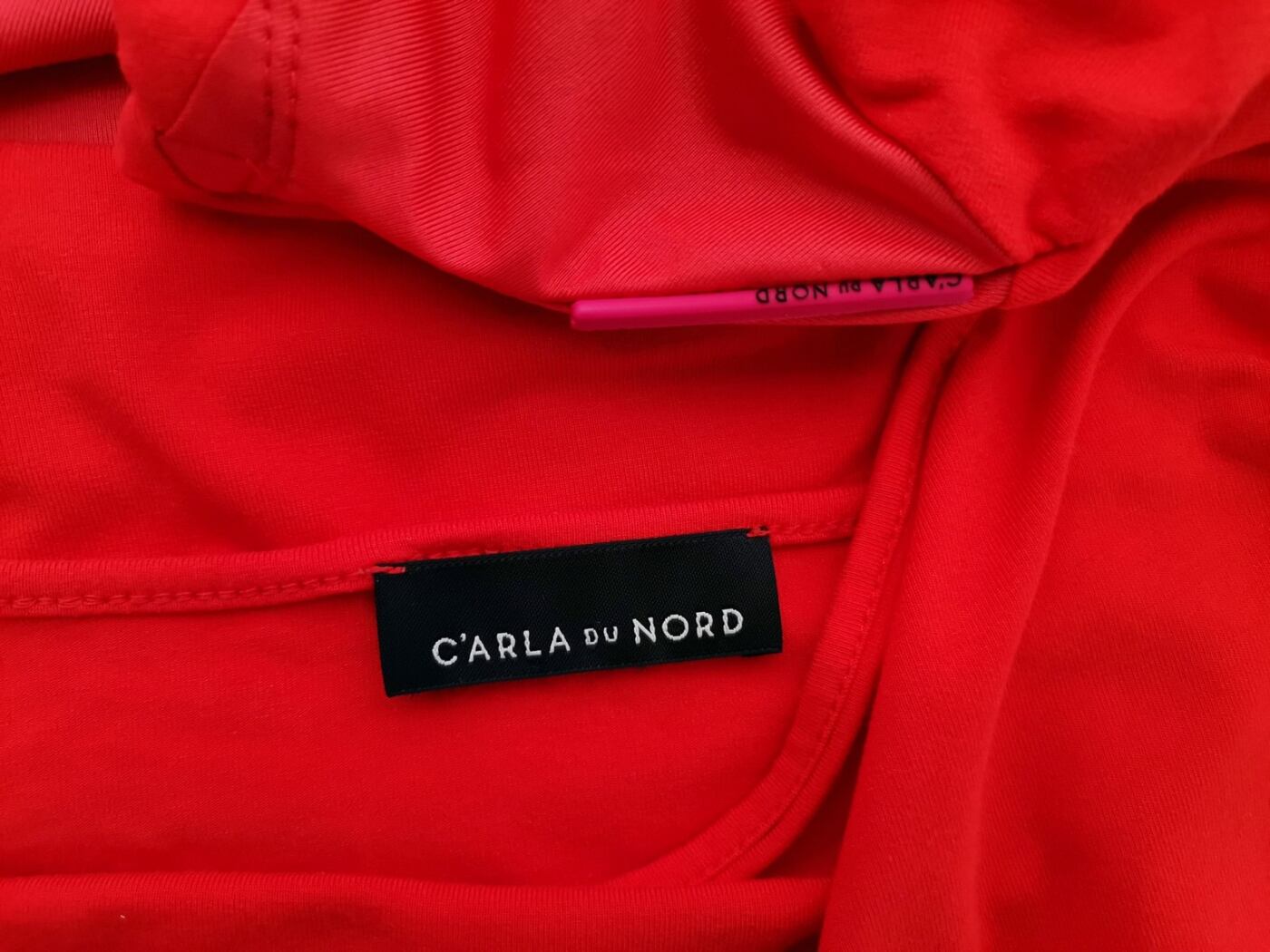 CARLA DU NORD Rozmiar L Kolor Pomarańczowy Drapowany dekolt Tunika Bluzka Długi rękaw Materiał Wiskoza CARLA DU NORD Rozmiar L Kolor Pomarańczowy Drapowany dekolt Tunika Bluzka Długi rękaw Materiał Wiskoza
