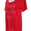 ABERCROMBIE & FITCH Rozmiar XS Kolor Czerwony Okrągły dekolt T-Shirt Krótki rękaw Materiał Bawełna