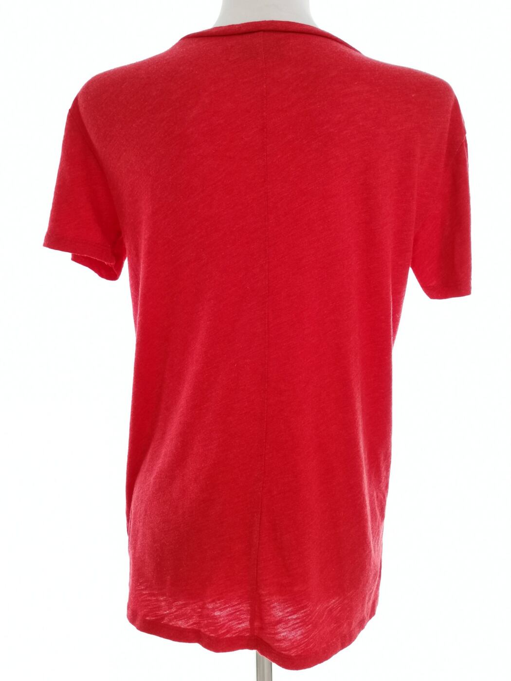IMG_20210909_130120.jpg ABERCROMBIE & FITCH Rozmiar XS Kolor Czerwony Okrągły dekolt T-Shirt Krótki rękaw Materiał Bawełna