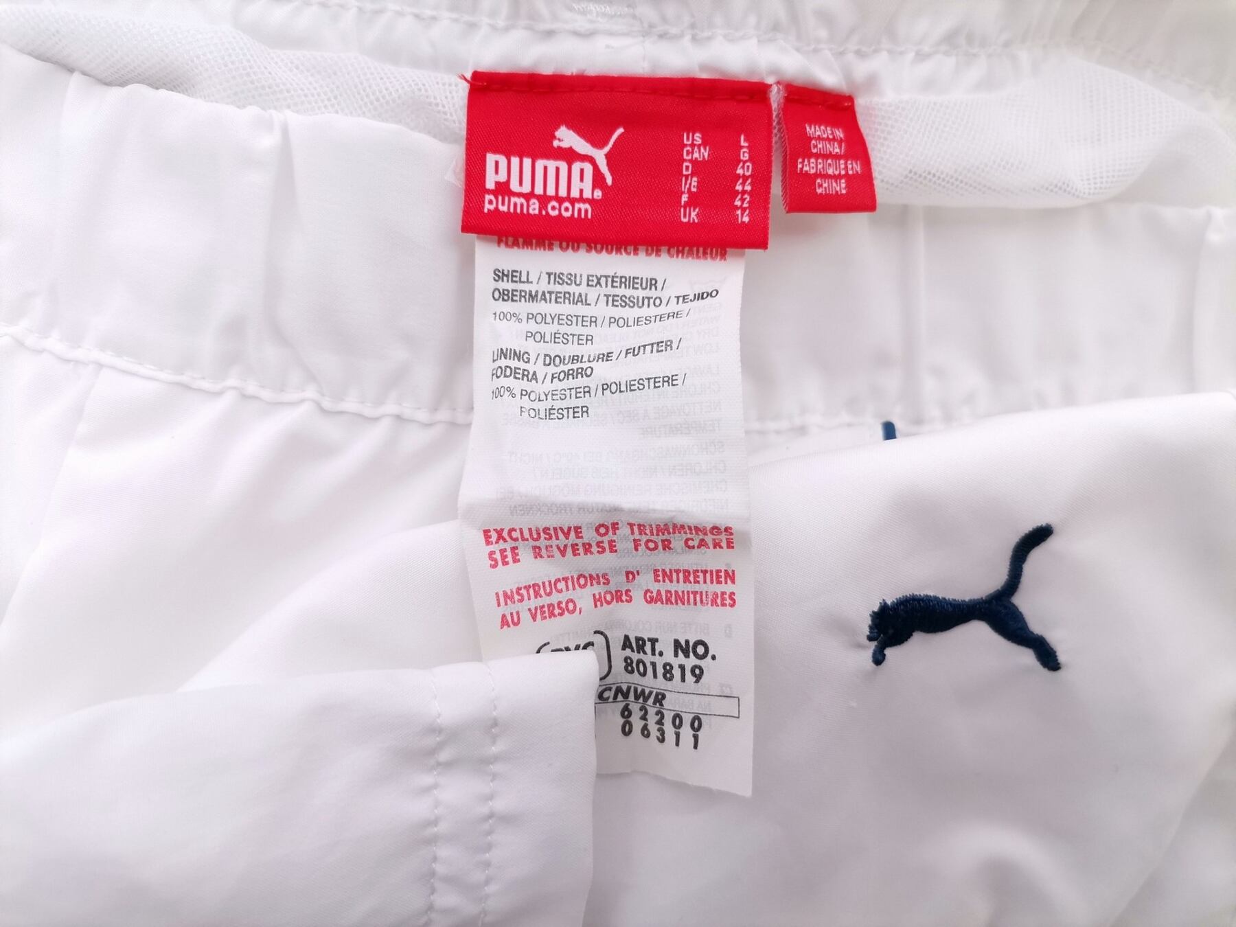 IMG_20210910_131457.jpg Puma Rozmiar 40 Kolor Biały Spodnie Eleganckie