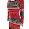 Lustre Rozmiar 8 (36) Kolor Czarny Fair Isle Okrągły dekolt Tunika Bluzka Dzianina Długi rękaw