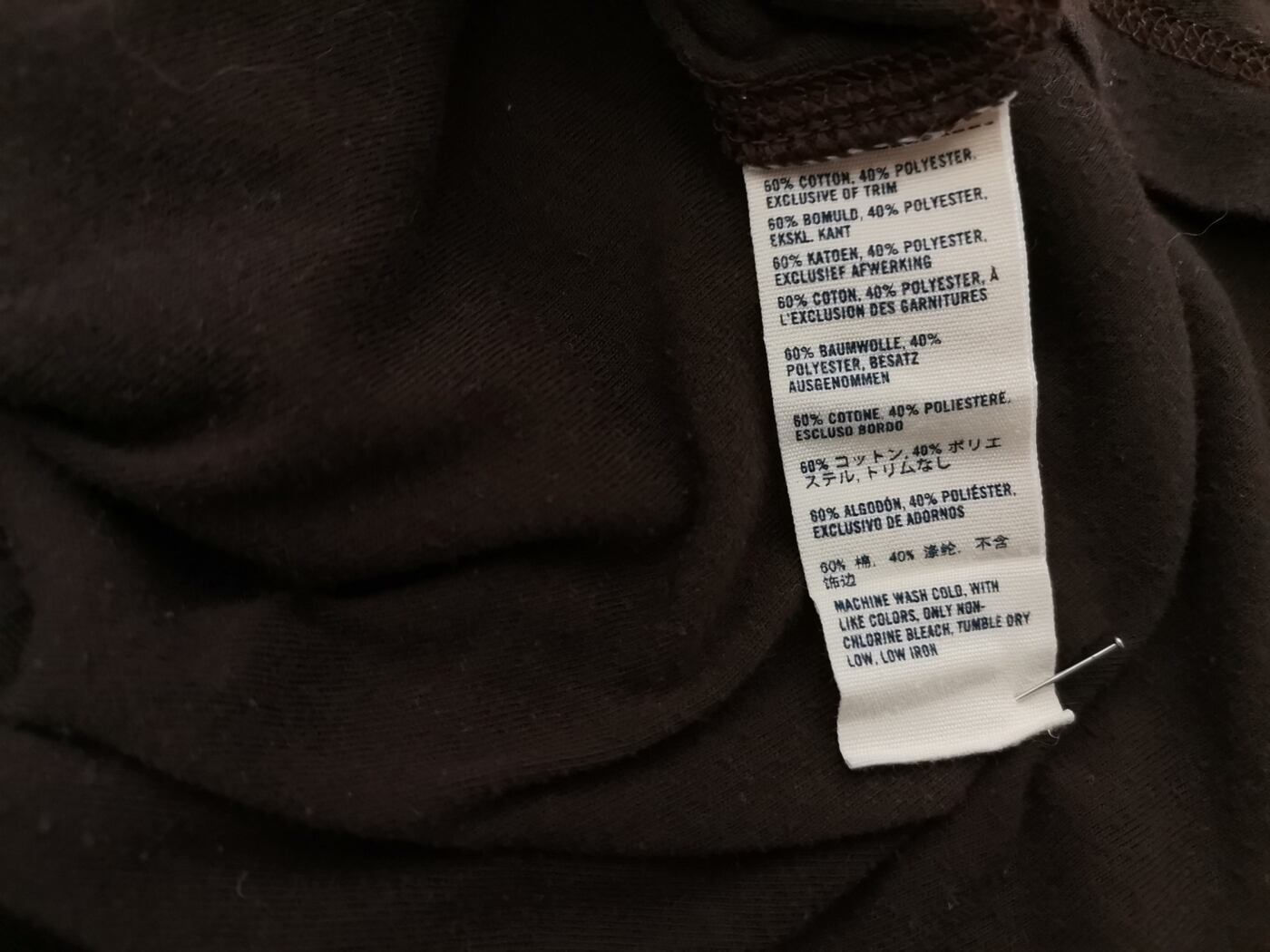 ABERCROMBIE & FITCH Rozmiar M Kolor Brązowy Okrągły dekolt Bluzka Długi rękaw Materiał Bawełna