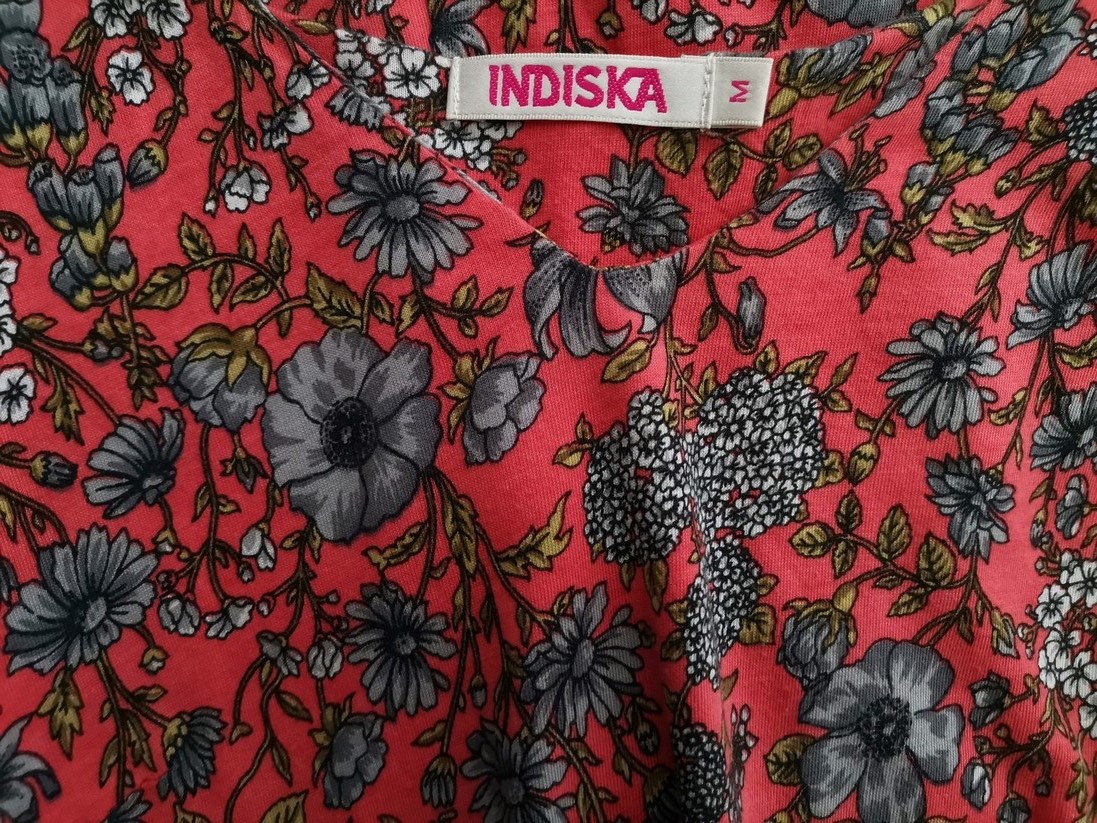 Indiska Rozmiar M Kolor Pomarańczowy W serek Sukienka Prostokątna Bezrękawnik Midi Materiał Modal Indiska Rozmiar M Kolor Pomarańczowy W serek Sukienka Prostokątna Bezrękawnik Midi Materiał Modal