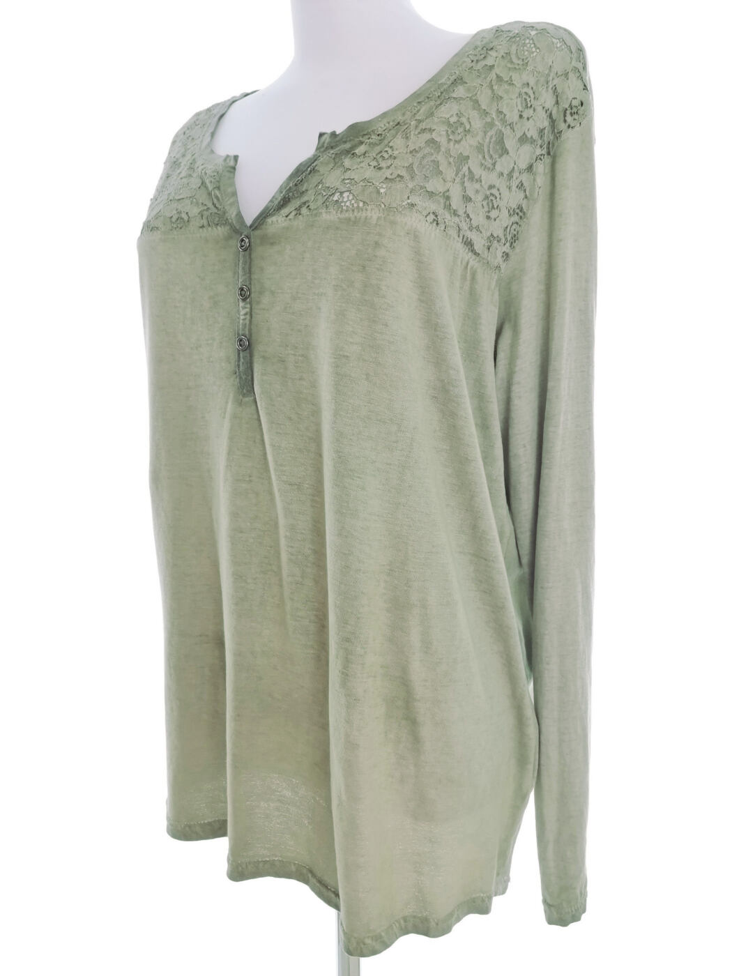 IMG_20210917_120503.jpg Vintage Rozmiar 46/48 Split Crew Neck Bluzka Długi rękaw