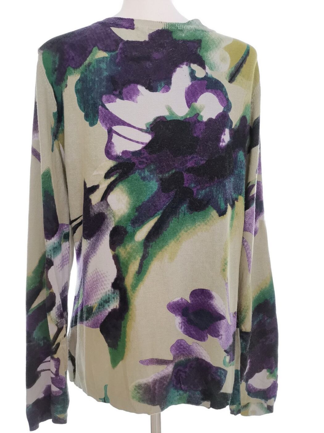 Anna Rose Rozmiar M Kolor Zielony Crew Neck Bluzka Zapinana Długi rękaw Materiał Wiskoza