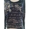 DESIGUAL Rozmiar XS Kolor Granatowy Okrągły dekolt Bluzka Długi rękaw