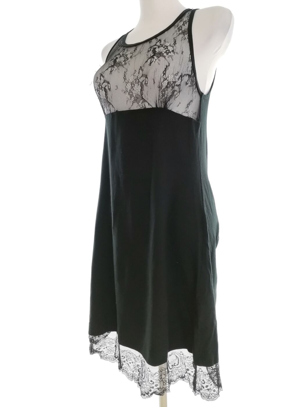 Twin set Simona Barbieri Rozmiar S Kolor Czarny Crew Neck Sukienka A-Line Bezrękawnik Do Kolan Materiał Bawełna