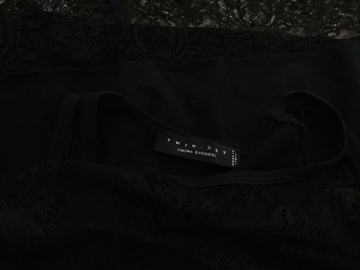 Twin set Simona Barbieri Rozmiar S Kolor Czarny Crew Neck Sukienka A-Line Bezrękawnik Do Kolan Materiał Bawełna