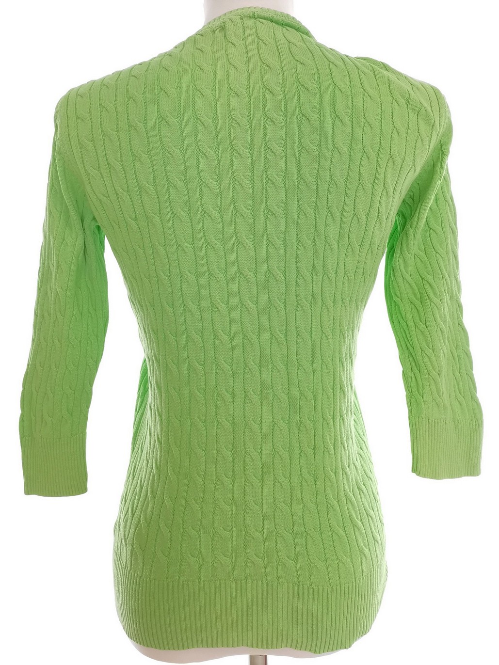 IMG_20210917_142626.jpg Tommy hilfiger Rozmiar XS Kolor Zielony Crew Neck Sweter Rękaw 3/4 Materiał Bawełna 100% Dzianina kablowa