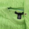 Tommy hilfiger Rozmiar XS Kolor Zielony Crew Neck Sweter Rękaw 3/4 Materiał Bawełna 100% Dzianina kablowa