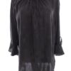 Isolde Rozmiar XL Kolor Czarny Crew Neck Tunika Bluzka Rękaw 3/4