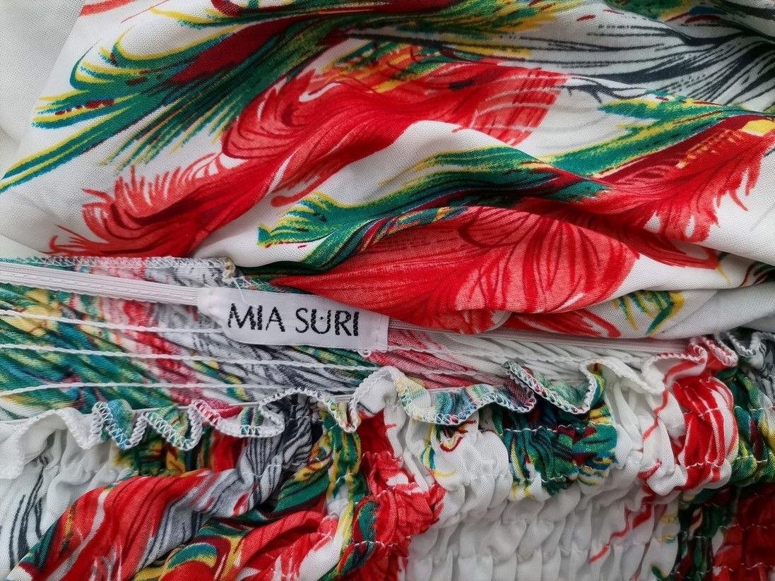Mia Suri Rozmiar 34/36 Kolor Kremowy Okrągły dekolt Sukienka Maxi Krótki rękaw Długa Mia Suri Rozmiar 34/36 Kolor Kremowy Okrągły dekolt Sukienka Maxi Krótki rękaw Długa