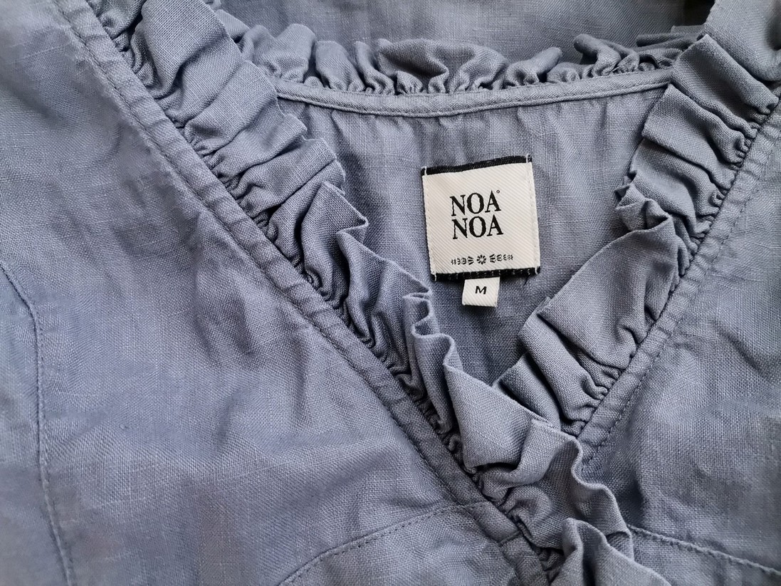 Noa noa Rozmiar M Kolor Szary W serek Sukienka Letnia Bezrękawnik Midi Materiał Len 100% Noa noa Rozmiar M Kolor Szary W serek Sukienka Letnia Bezrękawnik Midi Materiał Len 100%