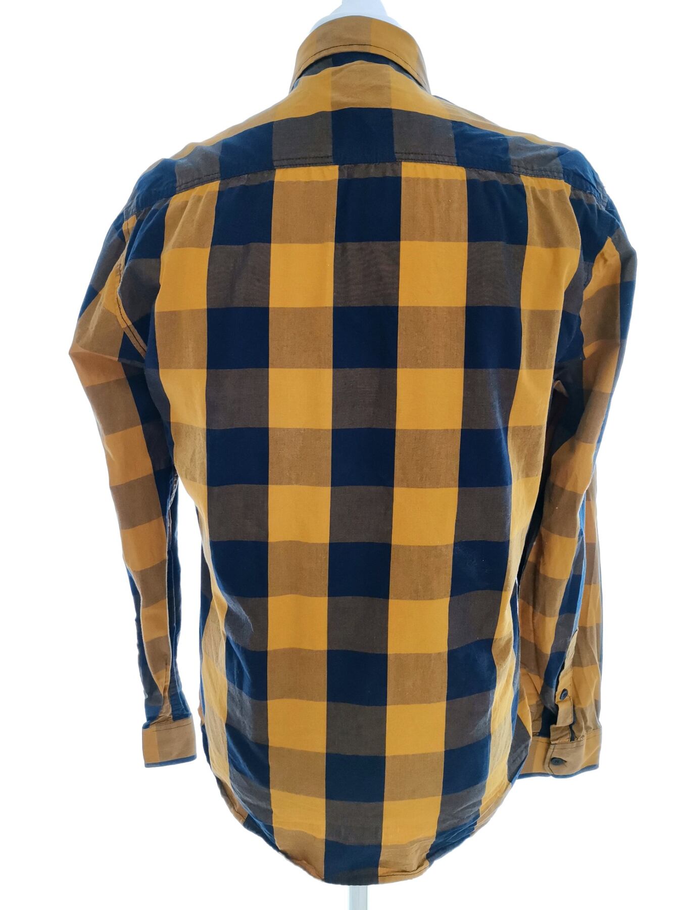 IMG_20210922_113542.jpg Jack & jones Rozmiar L Kolor Żółty Krata Kołnierz Męska Koszula Casual Długi rękaw Materiał Bawełna 100%