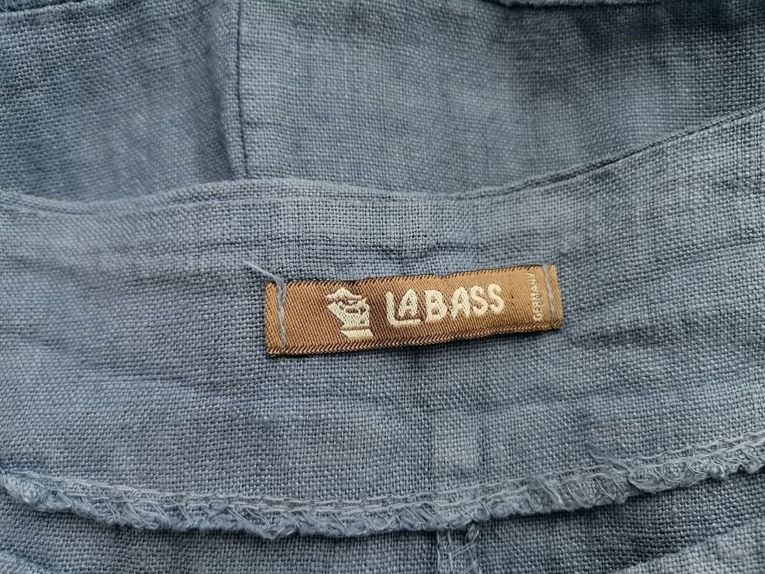 Labass Rozmiar 1 (48) Kolor Niebieski Okrągły dekolt Sukienka Maxi Krótki rękaw Długa Materiał Len 100% Labass Rozmiar 1 (48) Kolor Niebieski Okrągły dekolt Sukienka Maxi Krótki rękaw Długa Materiał Len 100%