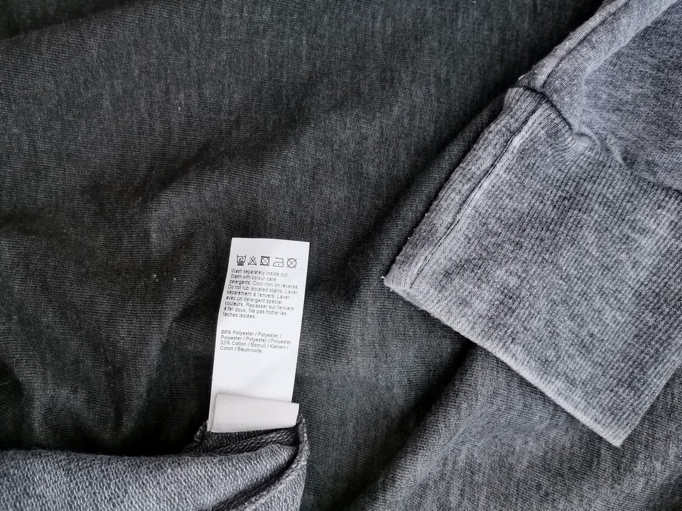 River island Rozmiar L Kolor Szary Crew Neck Tunika Bluzka Długi rękaw